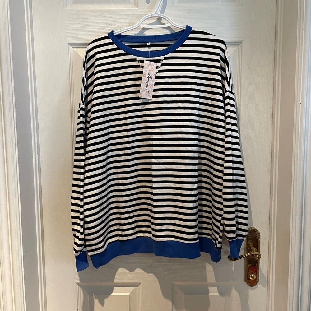 BNWT striped crew neck sweater